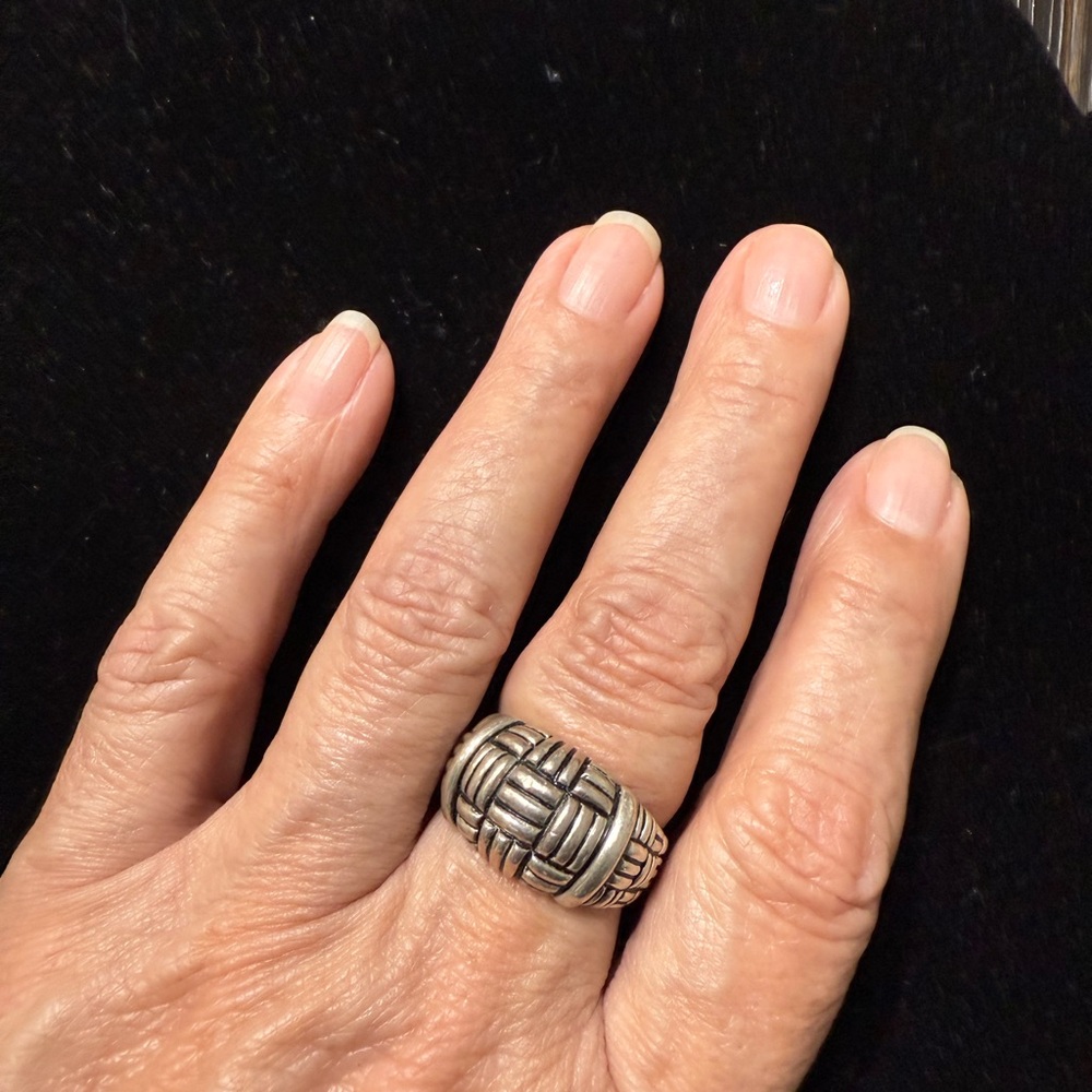 Joseph Esposito Sterling Silver Woven Pattern Ring - image 1
